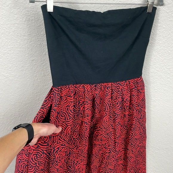 NWT Nation LTD Gabbriette Dress Strapless Abstract Swirl Sz M - Picture 4 of 16